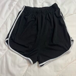 SHEIN Classic Black woman’s size medium athletic shorts w/ white strip on side
